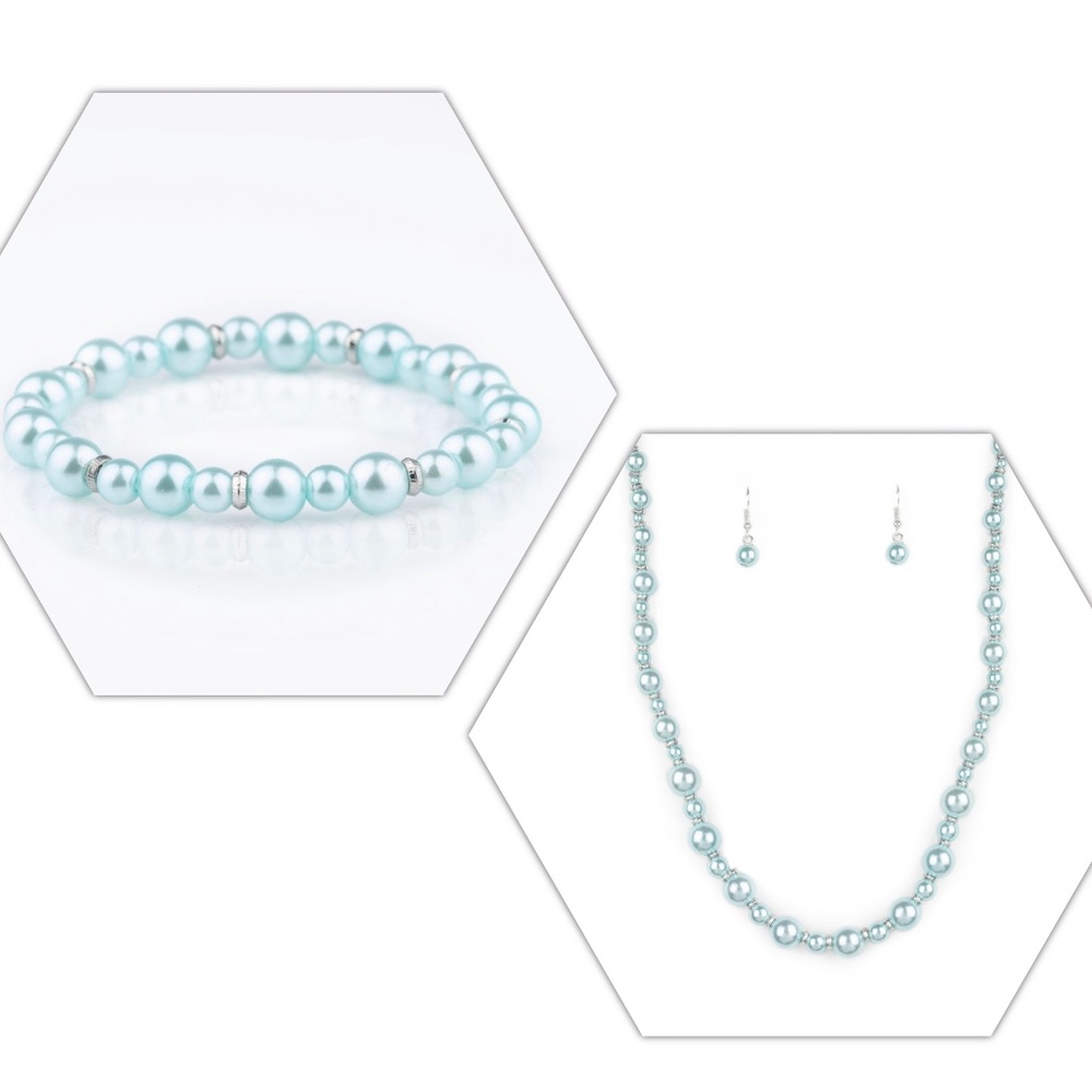 Paparazzi blue pearl set